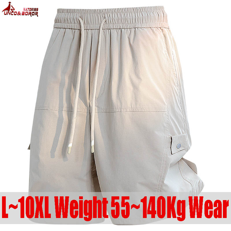 Outdoor Adventure Clothing - Shorts cargo casuais masculinos plus size