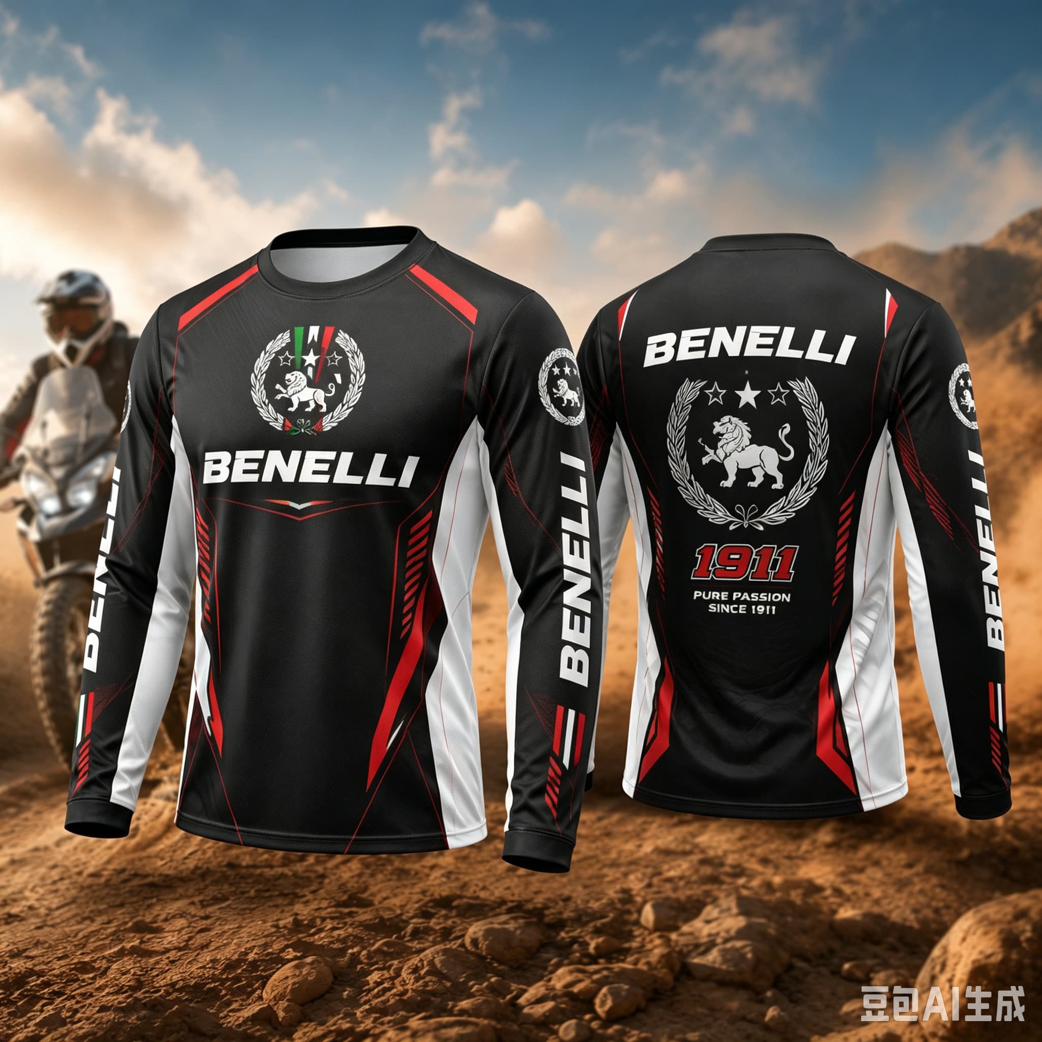 Outdoor Adventure Clothing - Nova Camiseta de Motociclista Benelli Rider
